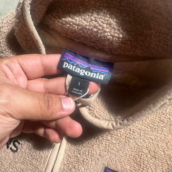 Patagonia Fleece Pullover Womens Large Brown Wool Blend 22935 EXCELLENT 1/4 Zip - Picture 3 of 10